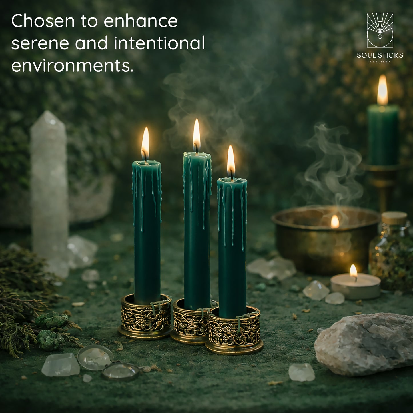 SOUL STICKS 4" Premium Magic Spell Chime Taper Candles Bulk 20 Pack for Rituals, Ceremonies, Meditation, Altar and Spells