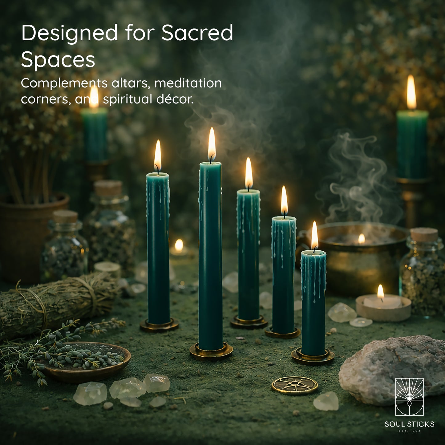 SOUL STICKS 4" Premium Magic Spell Chime Taper Candles Bulk 20 Pack for Rituals, Ceremonies, Meditation, Altar and Spells