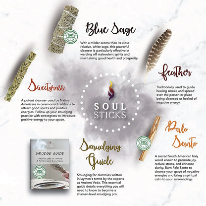 Blue Sage Smudge Kit with Guide