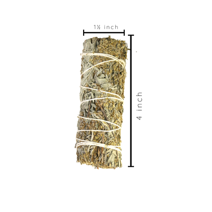 Blue Sage Smudge Sticks with Smudge Guide, 3-Pack