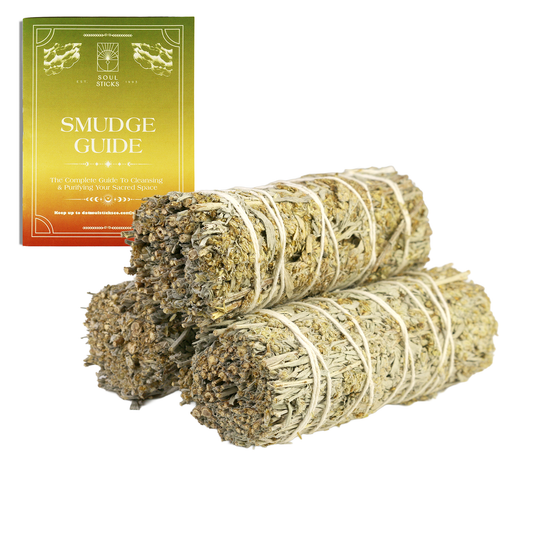 Blue Sage Smudge Sticks with Smudge Guide (3 PK)
