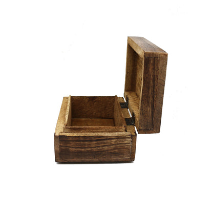 Natural wood box designed for rituals, crystals, or small personal items.