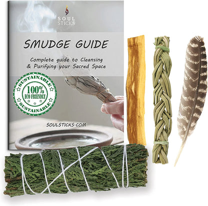 Cedar Sage Smudge Kit with Guide