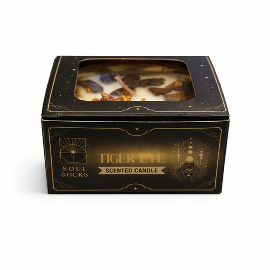 Crystal Smudge Candle Tiger Eye