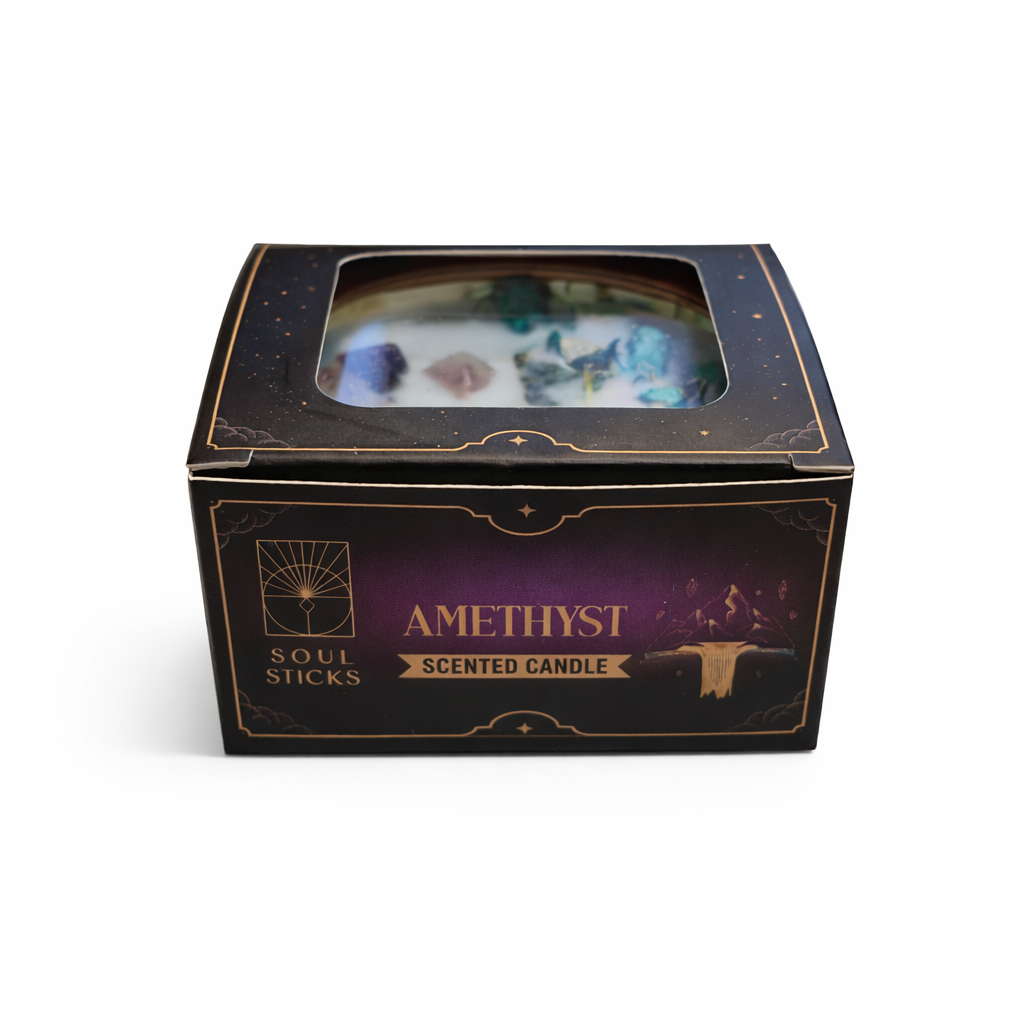 Crystal Smudge Candle Amethyst