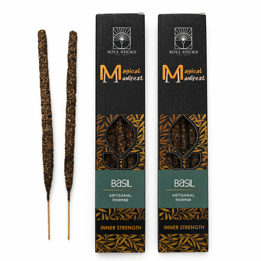 Magical Manifest Inner Strength Artisanal Incense Sticks Duo Pack - Basil