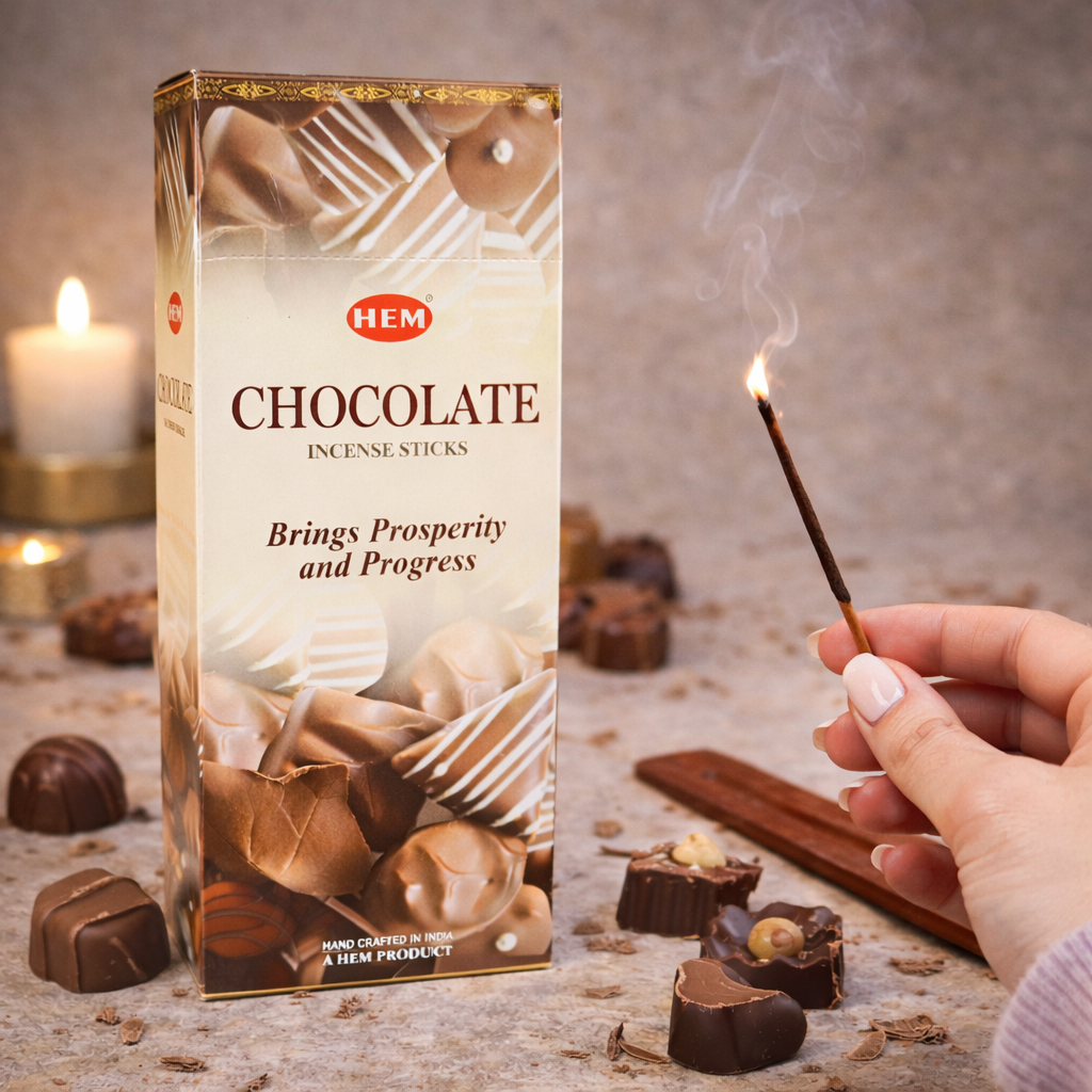 HEM Chocolate Incense Sticks - Original HEM Incense Hand-Rolled in India
