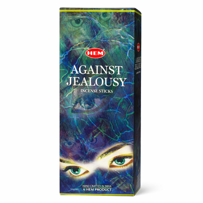 HEM Against Jealousy incense sticks box on white background
