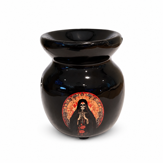 Santa Muerte Ceramic Oil Burner - 3"