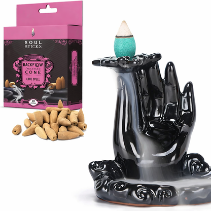 OM Backflow Burner with Love Spell Backflow Cones Set