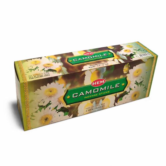 HEM Camomile Incense Sticks - Hand-Rolled in India, 120 Count