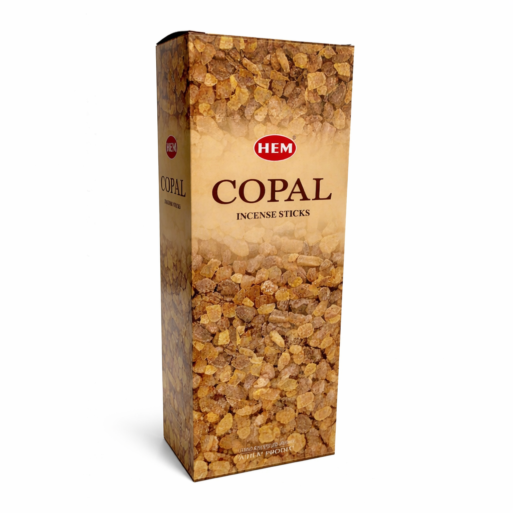 HEM Copal Incense Sticks - Hand-Rolled in India, 120 Count