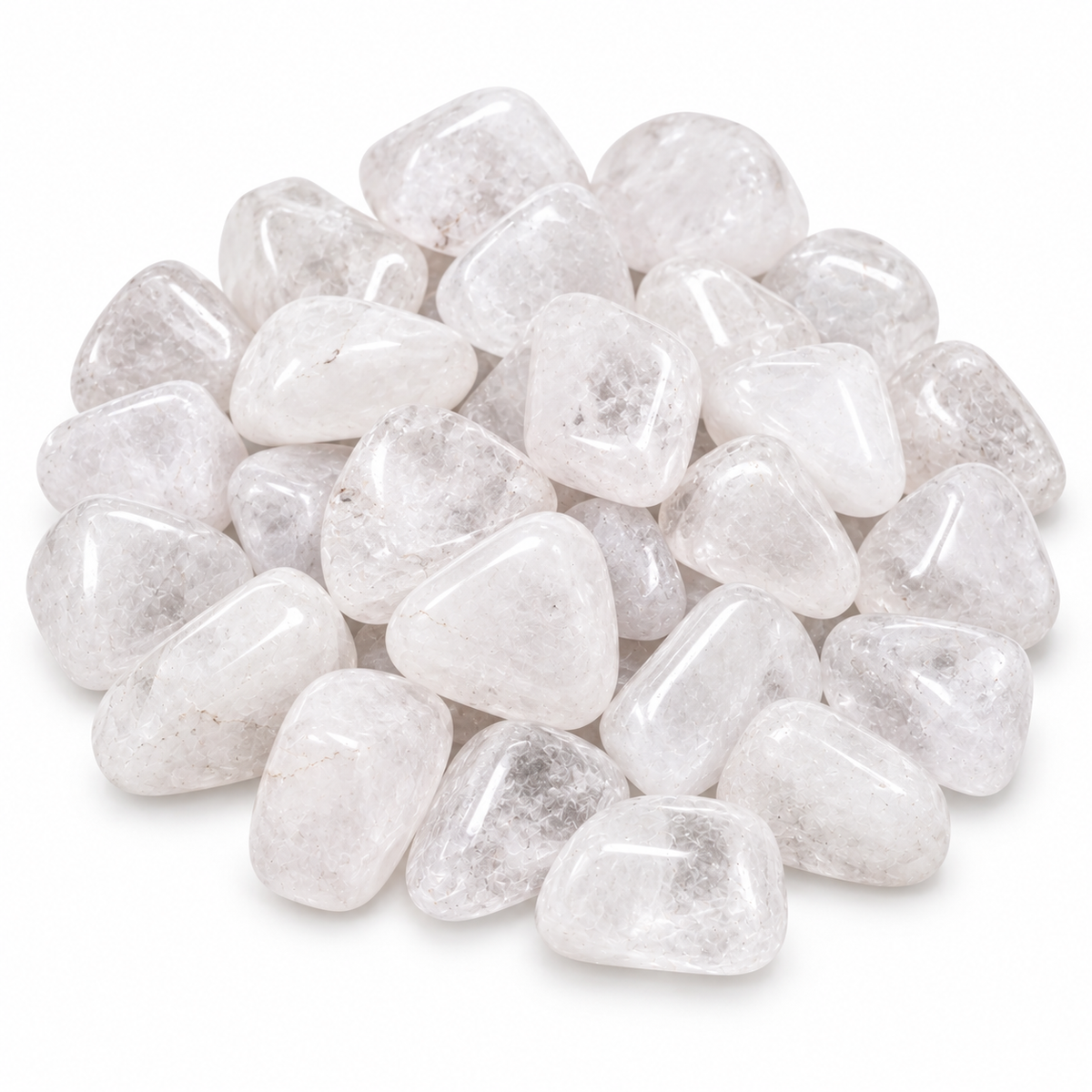 Clear Quartz Tumbled Crystal Stones for Clarity Cleansing Positive Energy and Intention Setting