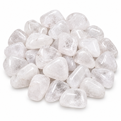 Clear Quartz Tumbled Crystal Stones for Clarity Cleansing Positive Energy and Intention Setting