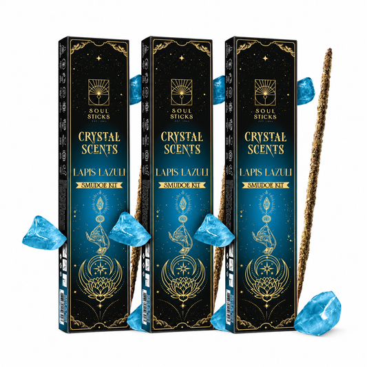 Lapis Lazuli Crystal Scents Smudge Kit - 3 Pack