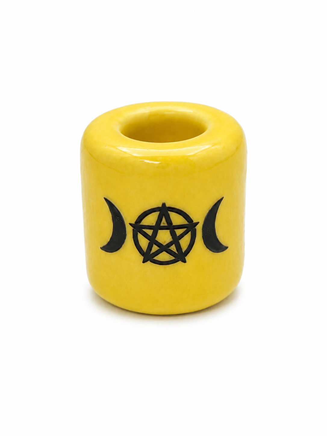 Ceramic Candle Holder Triple Moon Pentacle Pack of 5