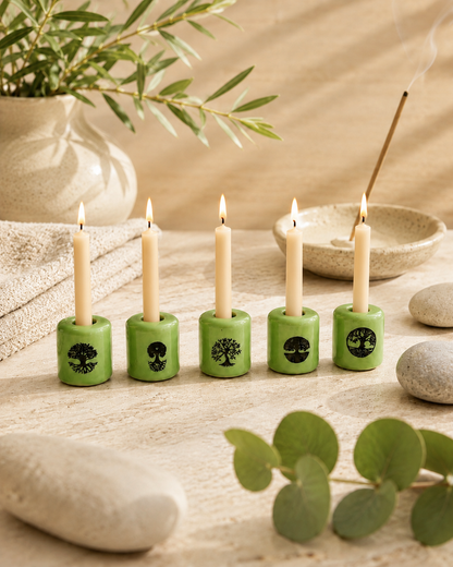 Ceramic Candle Holder Tree of Life Variety Pack of 5
