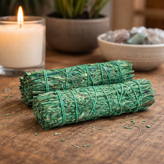 Patchouli Scented Blue Sage Smudge Sticks Duo