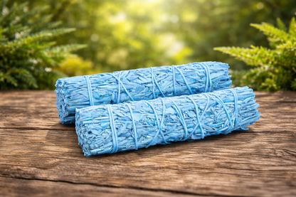 Nag Champa Scented Blue Sage Smudge Sticks Duo