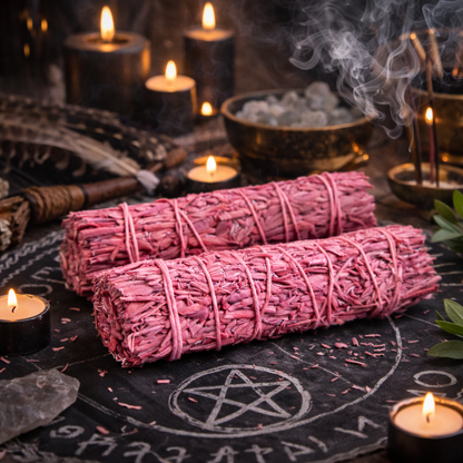 Rose Scented Blue Sage Smudge Sticks Duo
