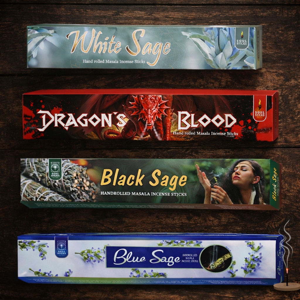 Soul Sticks, Sage Series Masala Incense Sticks Variety Pack