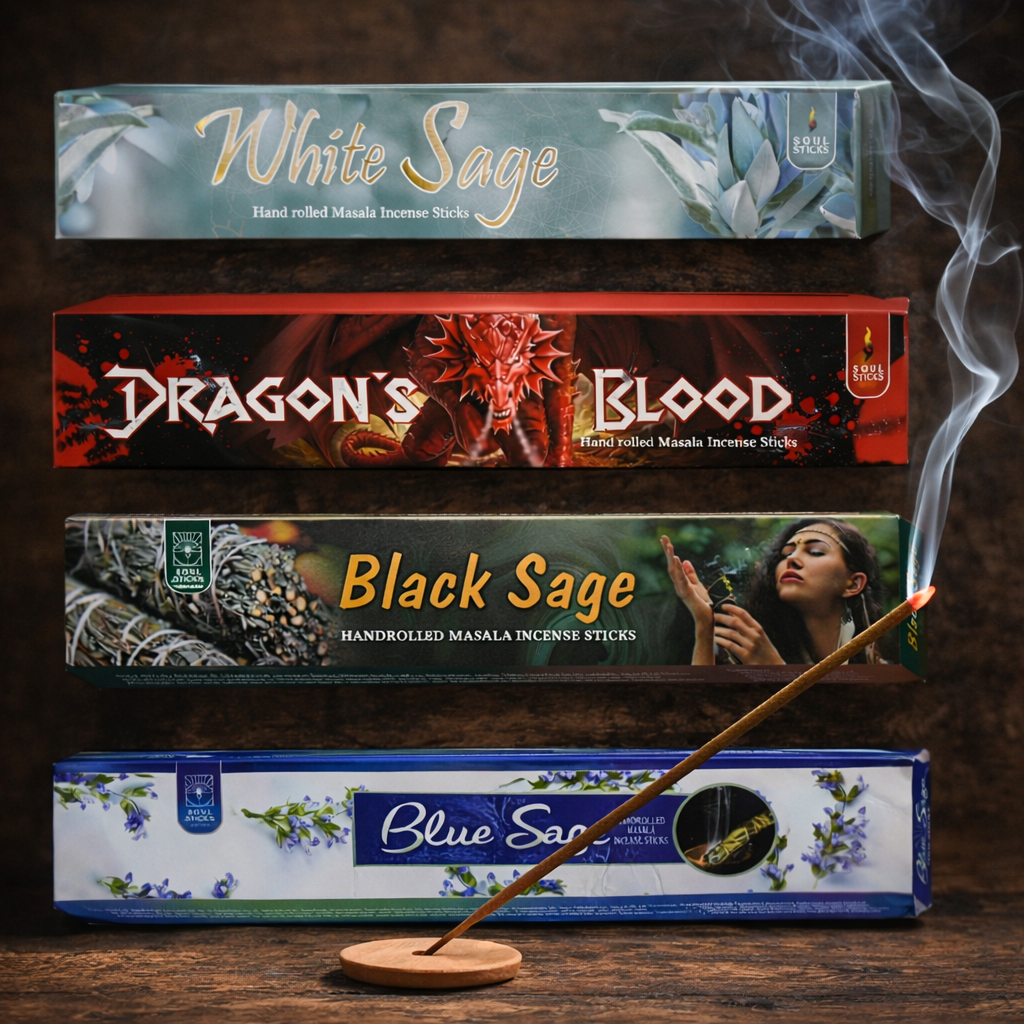 Soul Sticks, Sage Series Masala Incense Sticks Variety Pack