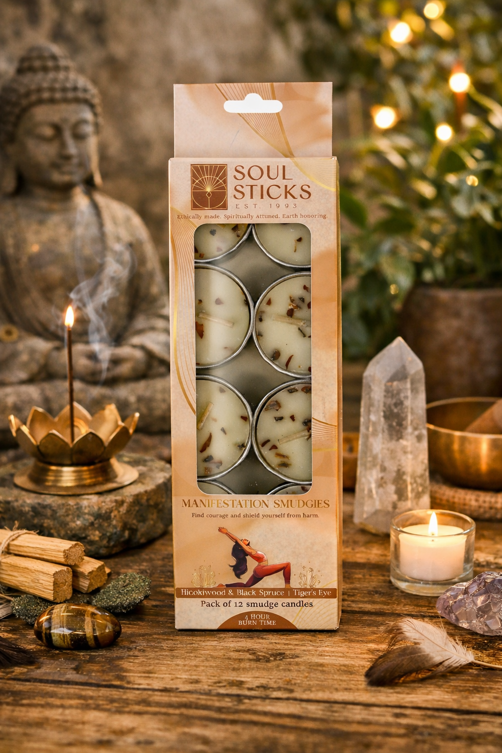 Packaged Manifestation Smudgies - Courage & Protection shown on a plain background