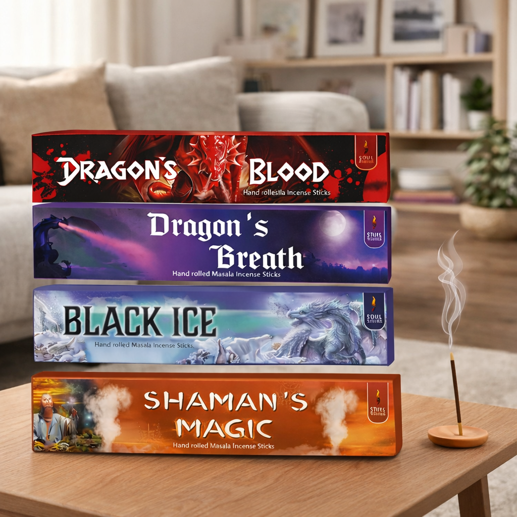 Soul Sticks, Dragon Series Masala Incense Sticks Variety Pack