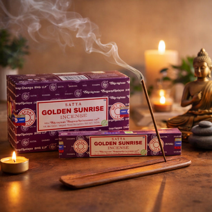 Satya Golden Sunrise Incense Sticks 15 g, 12-Box Case