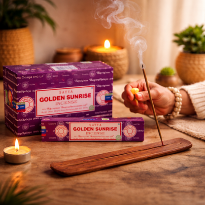 Satya Golden Sunrise Incense Sticks 15 g, 12-Box Case