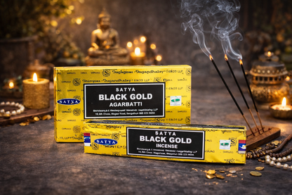 Satya Black Gold Incense Sticks 15 g, 12-Box Case