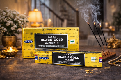 Satya Black Gold Incense Sticks 15 g, 12-Box Case