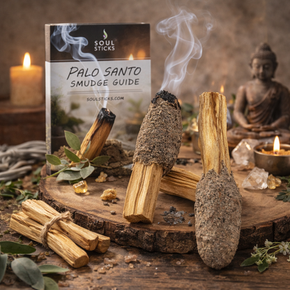 White Sage Palo Santo Pops 2 Pack with Guide