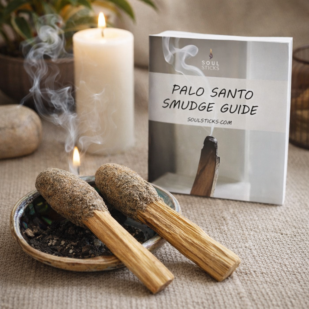 White Sage Palo Santo Pops Duo with Smudge Guide