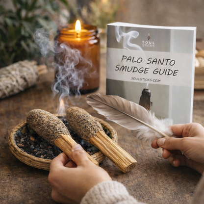 White Sage Palo Santo Pops 2 Pack with Guide
