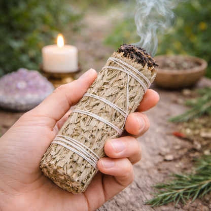 Green Sage Smudge Sticks with Smudge Guide, 3-Pack