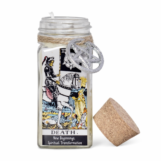 Death Tarot Card Smudge Candle (6 OZ)