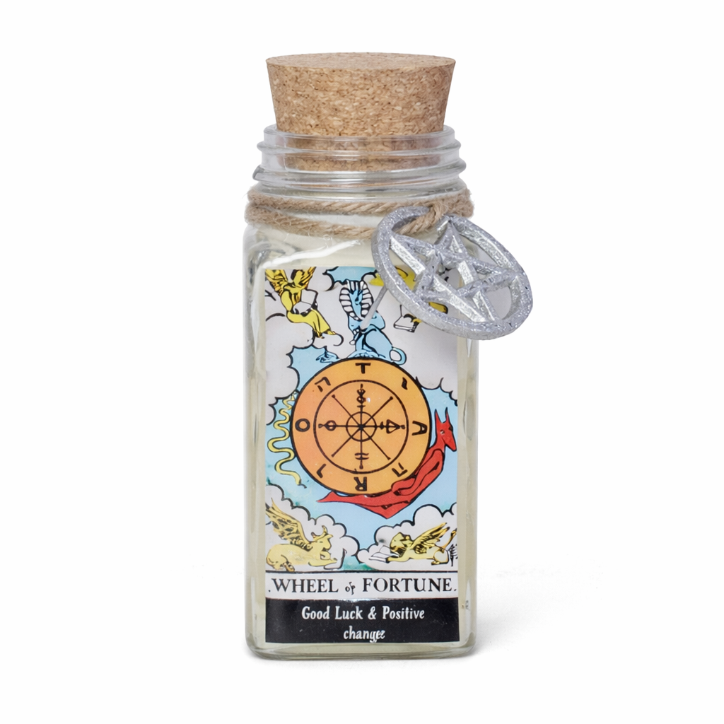 Wheel of Fortune Tarot Card Smudge Candle (6 OZ)
