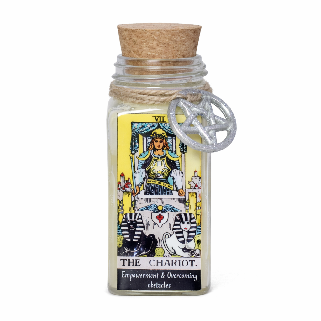 The Chariot Tarot Card Smudge Candle (6 OZ)
