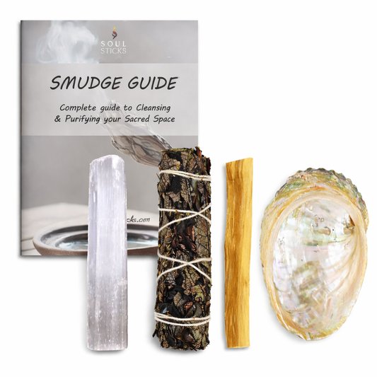 Mini Black Sage Smudge Kit with Smudge Guide