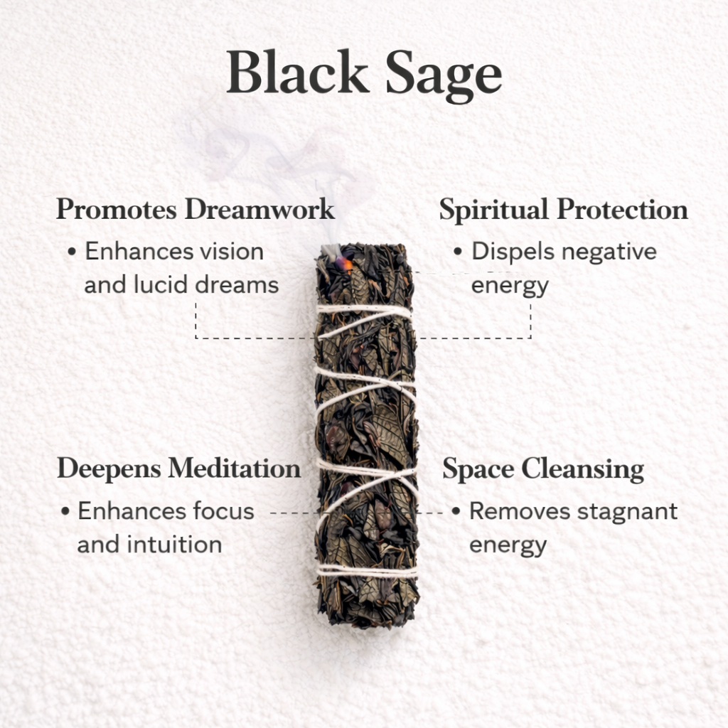 Mini Black Sage Smudge Kit with Smudge Guide