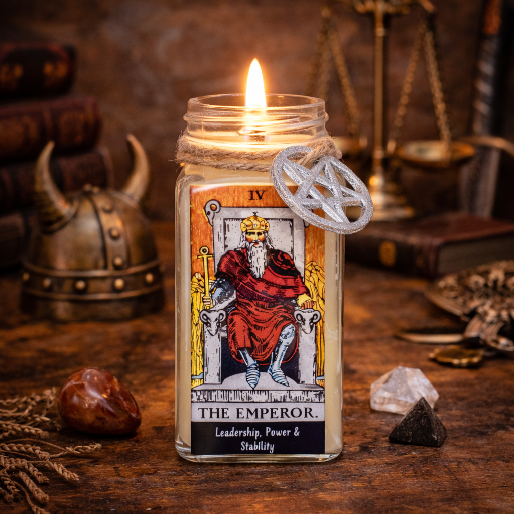 The Empreror Tarot Card Smudge Candle (6 OZ)