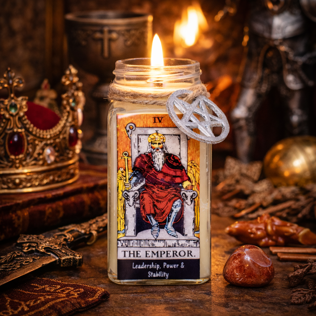 The Empreror Tarot Card Smudge Candle (6 OZ)