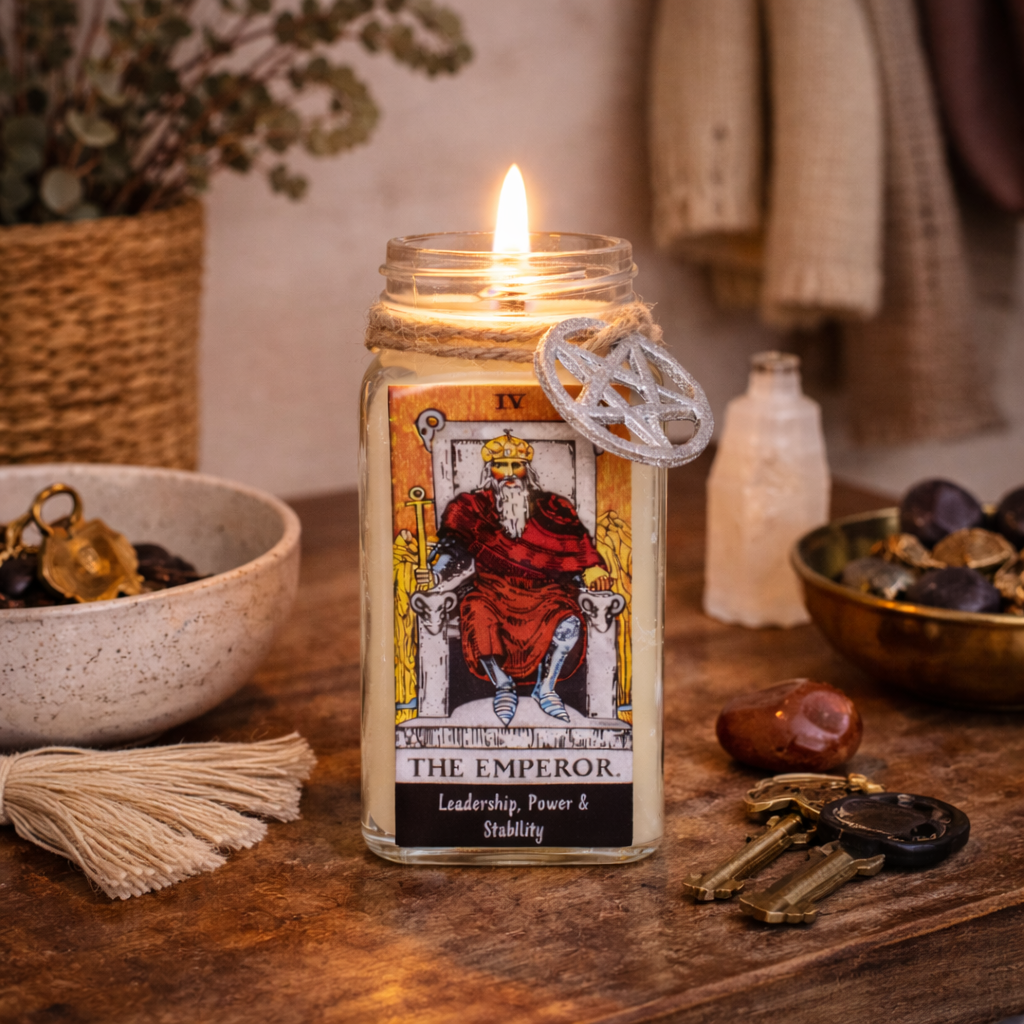 The Empreror Tarot Card Smudge Candle (6 OZ)
