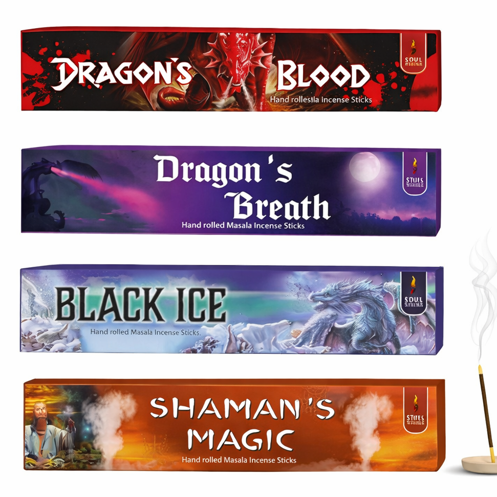 Soul Sticks, Dragon Series Masala Incense Sticks Variety Pack