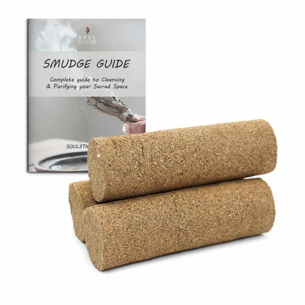 Eucalyptus Sage Sacred Wand Smudge Sticks with Guide, 3-Pack
