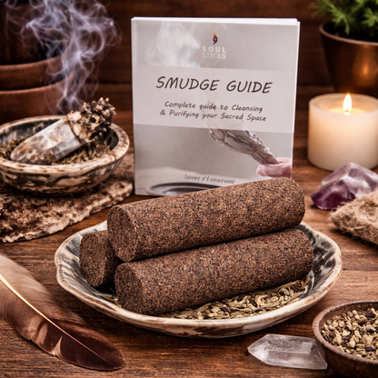 Black Sage Sacred Wand Smudge Sticks with Guide, 3-Pack