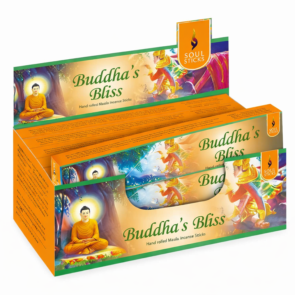 Soul Sticks Buddha Bliss Masala Incense Sticks - 15 g (12 Pack)