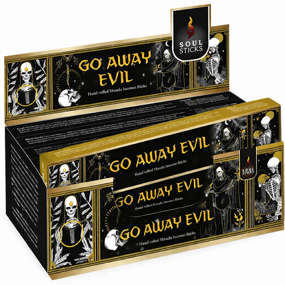 Soul Sticks Go Away Evil Masala Incense Sticks - 15 g (12 Pack)