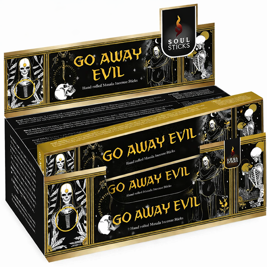 Soul Sticks Go Away Evil Masala Incense Sticks - 15 g (12 Pack)